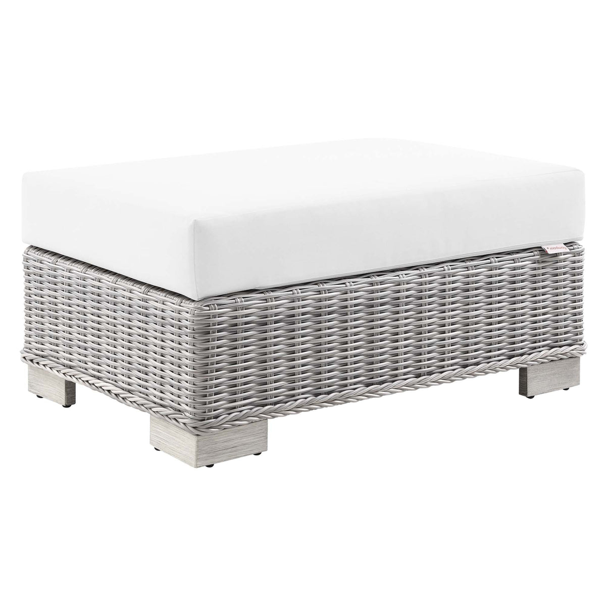 Conway Outdoor Patio Wicker Rattan Ottoman by Modway, photo 9 of 16