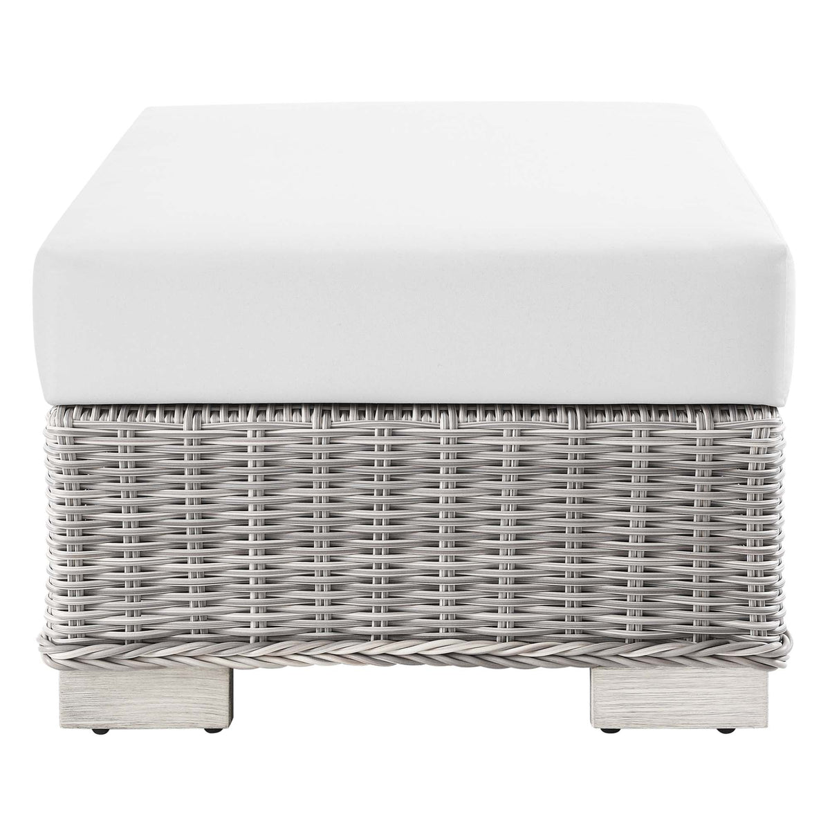 Conway Outdoor Patio Wicker Rattan Ottoman by Modway, photo 10 of 16