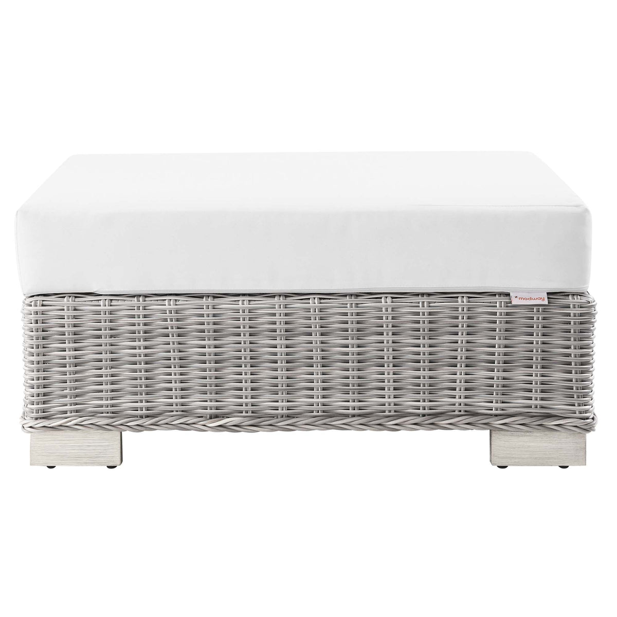 Conway Outdoor Patio Wicker Rattan Ottoman by Modway, photo 11 of 16
