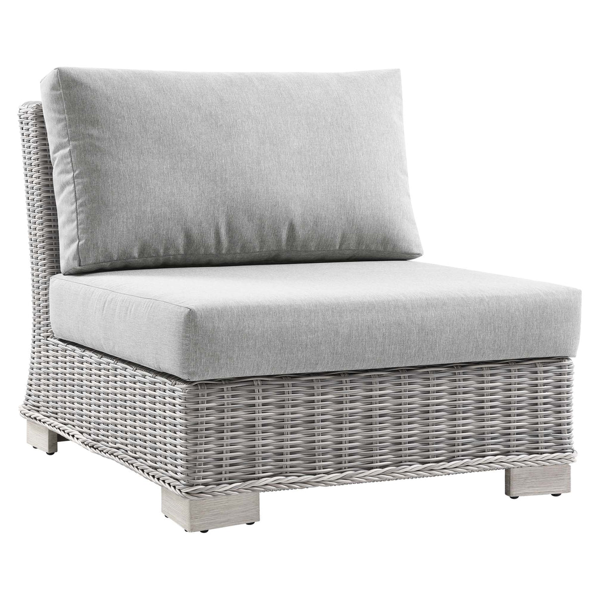 Conway Outdoor Patio Wicker Rattan Armless Chair by Modway