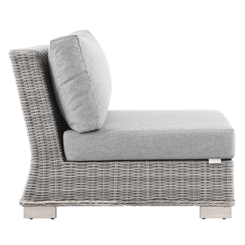 Conway Outdoor Patio Wicker Rattan Armless Chair by Modway, photo 2 of 7