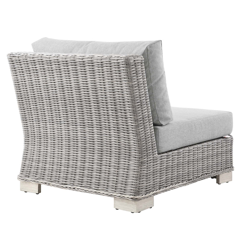 Conway Outdoor Patio Wicker Rattan Armless Chair by Modway, photo 3 of 7