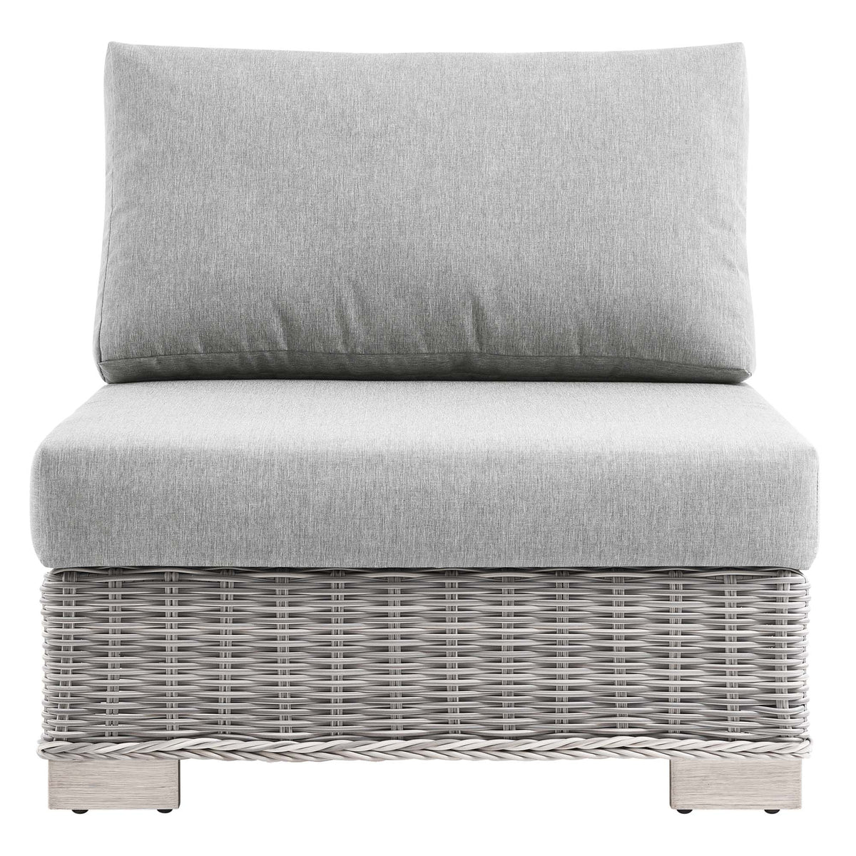 Conway Outdoor Patio Wicker Rattan Armless Chair by Modway, photo 4 of 7