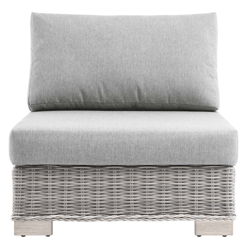 Conway Outdoor Patio Wicker Rattan Armless Chair by Modway, photo 4 of 7