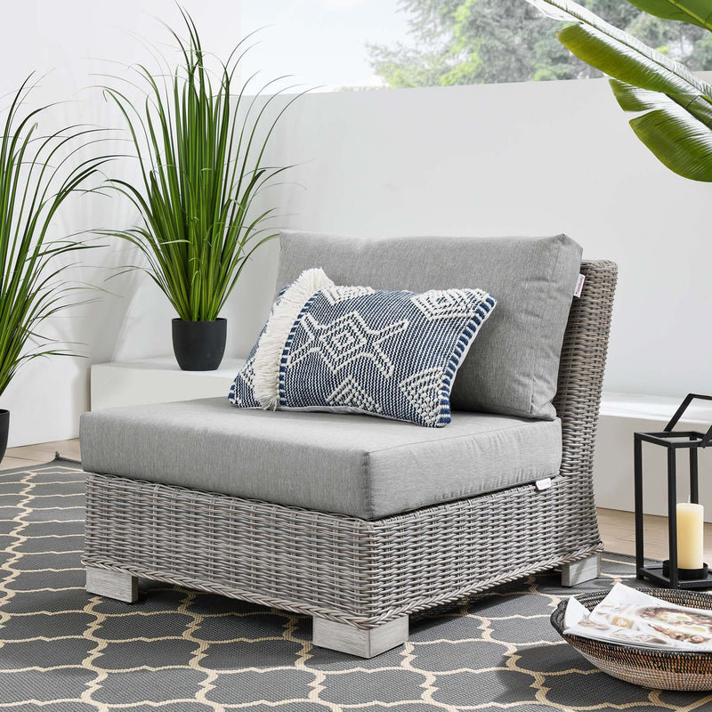 Conway Outdoor Patio Wicker Rattan Armless Chair by Modway, photo 5 of 7