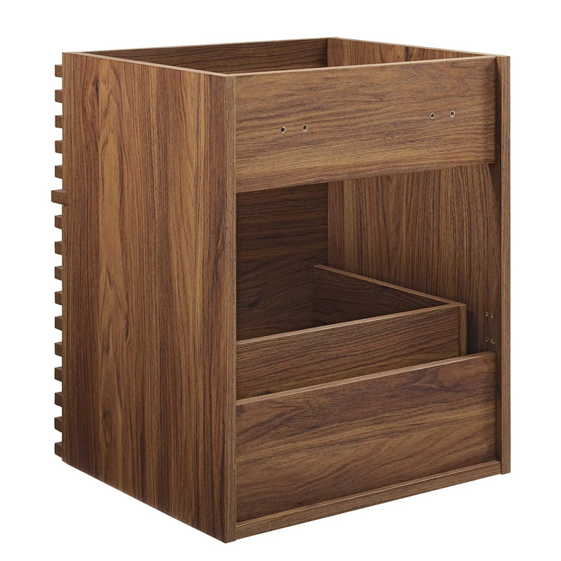 Render 18" Wall-Mount Bathroom Vanity Cabinet (Walnut) by Modway by HouseOfZazla