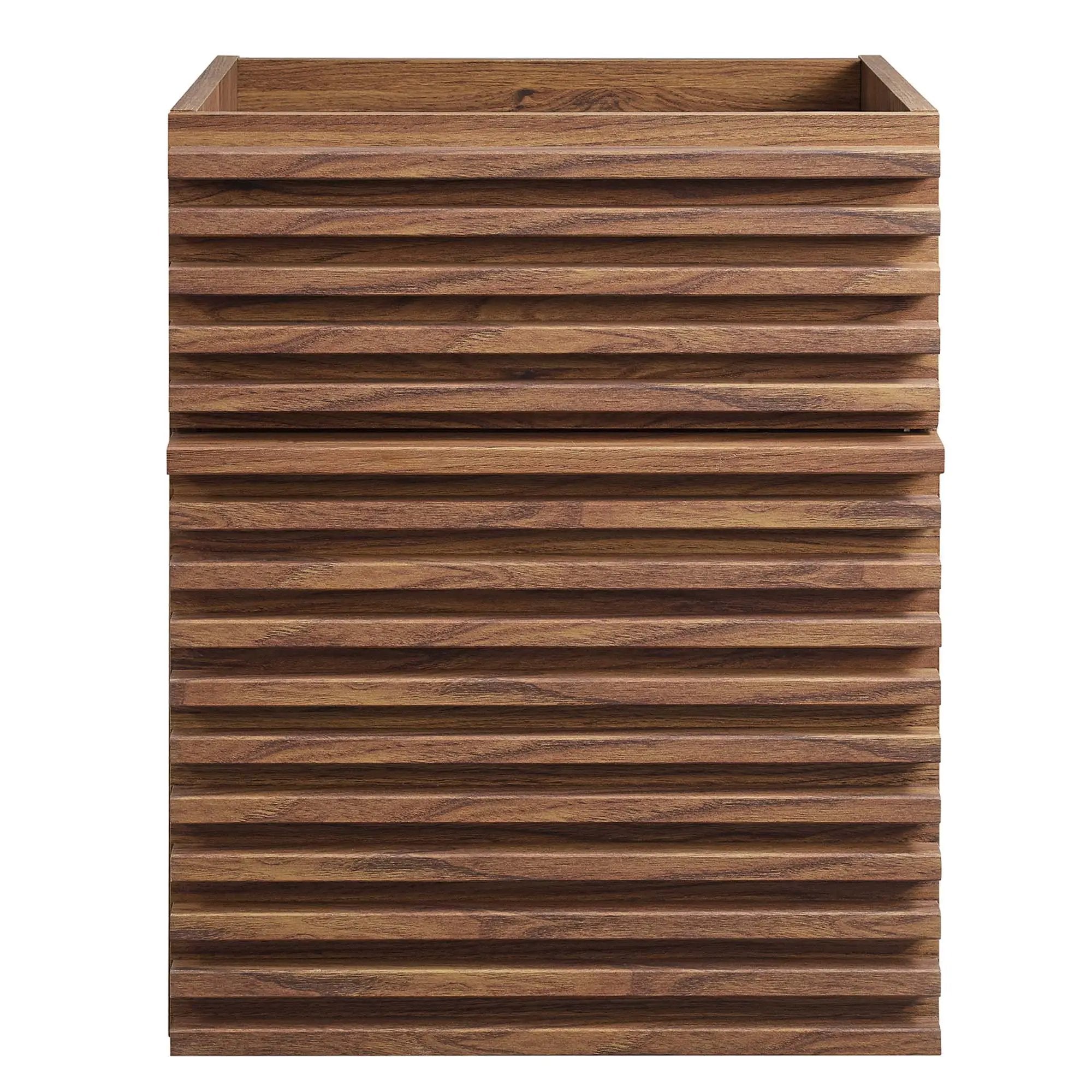 Render 18" Wall-Mount Bathroom Vanity Cabinet (Walnut) by Modway by HouseOfZazla