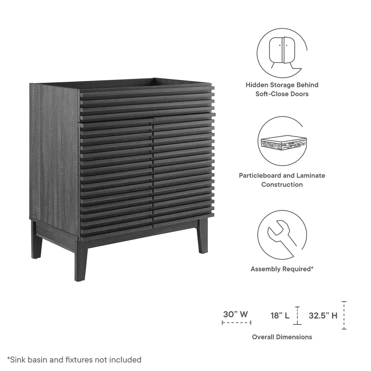 Render 30" Bathroom Vanity Cabinet by Modway by HouseOfZazla