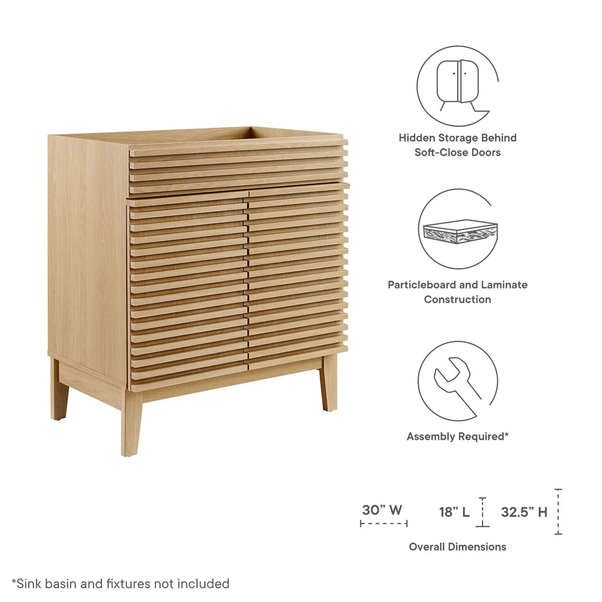 Render 30" Bathroom Vanity Cabinet by Modway by HouseOfZazla