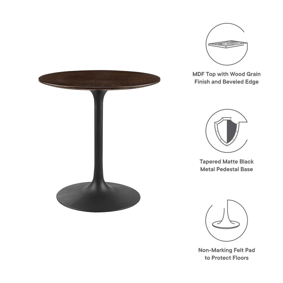 Lippa Round Wood Dining Table by Modway, photo 23 of 63