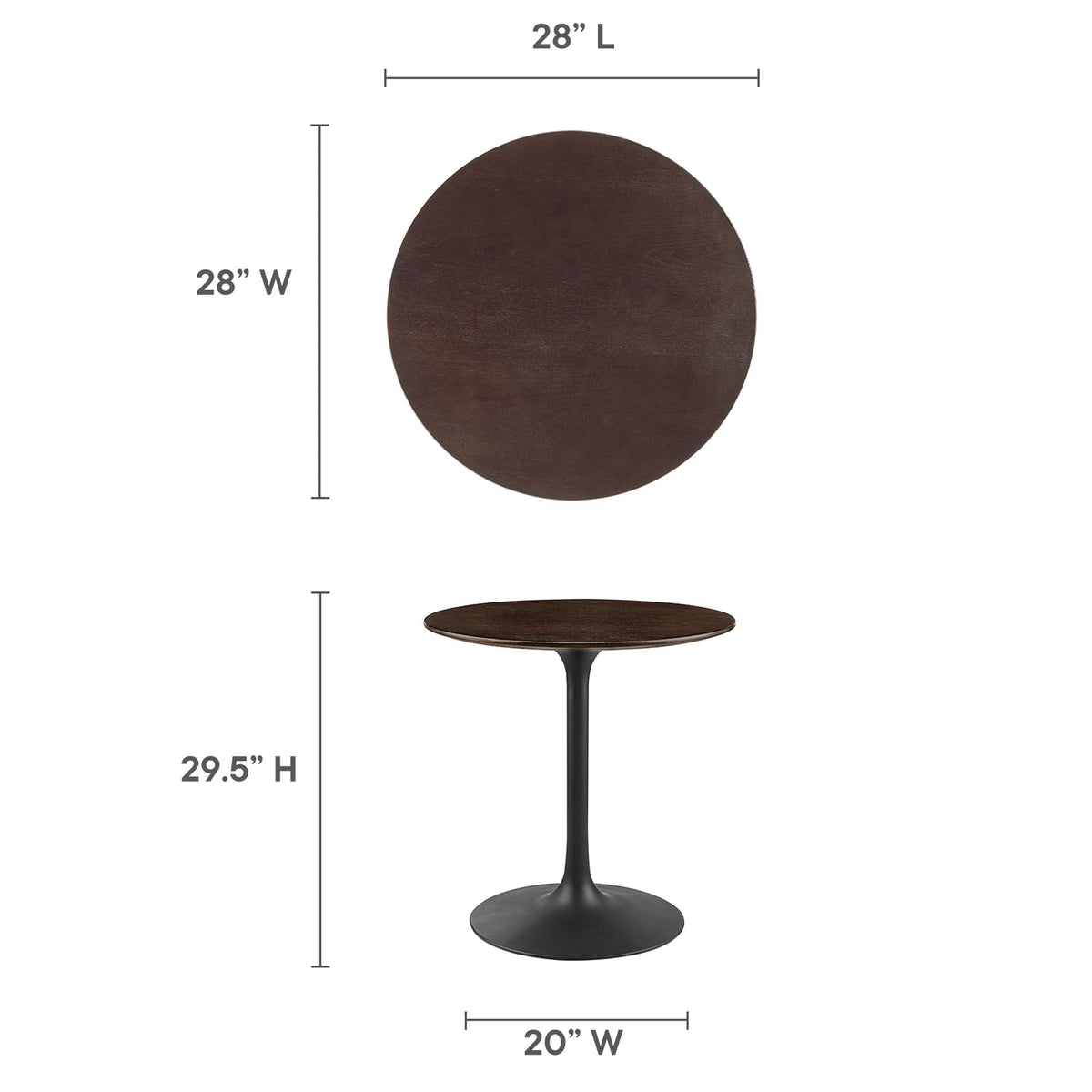 Lippa Round Wood Dining Table by Modway, photo 24 of 63