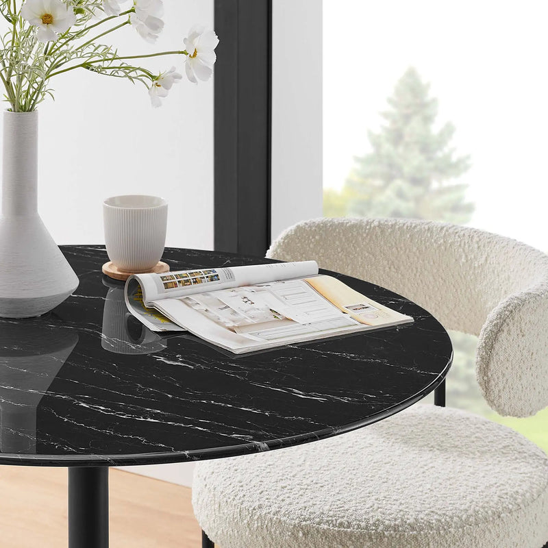 Lippa 36" Round Faux Marble Dining Table by Modway by HouseOfZazla