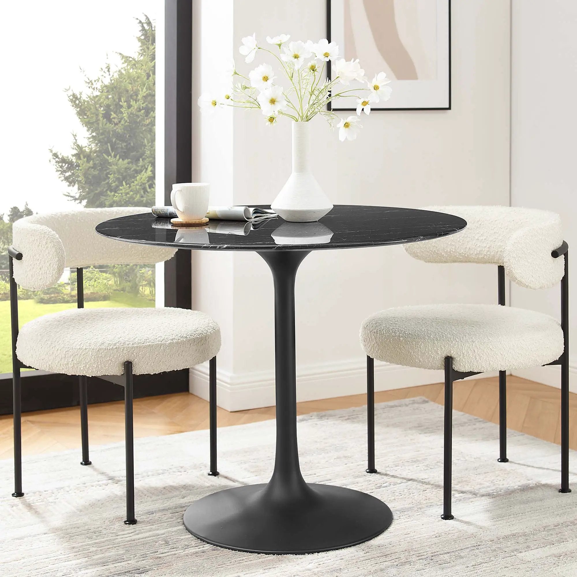 Lippa 36" Round Faux Marble Dining Table by Modway by HouseOfZazla