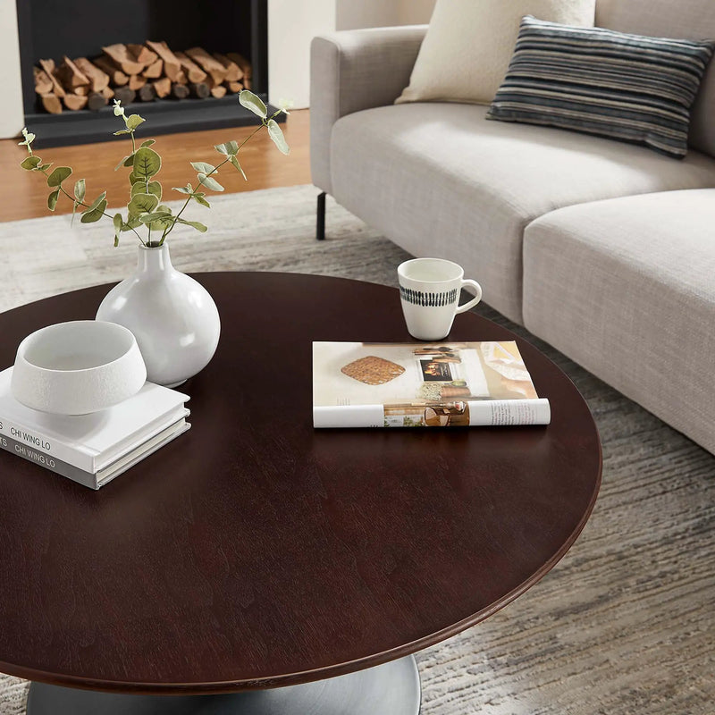 Lippa 36" Round Wood Coffee Table by Modway by HouseOfZazla