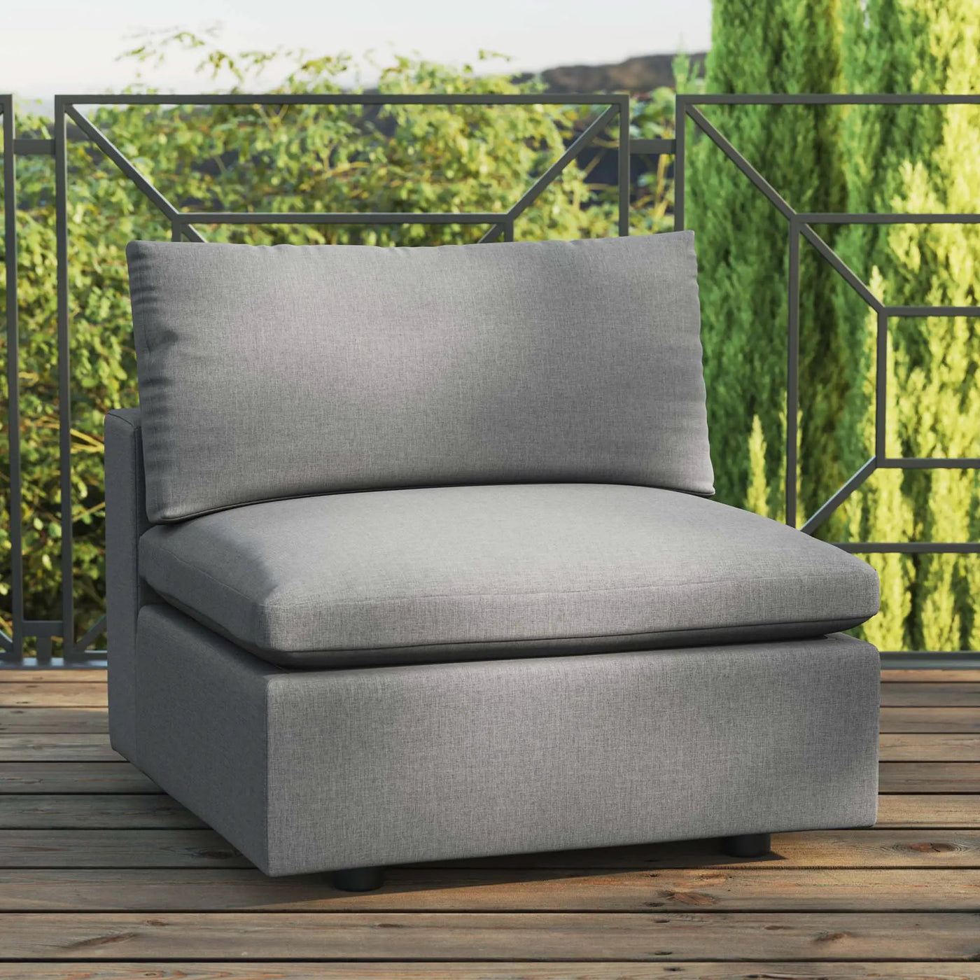 Commix Overstuffed Outdoor Patio Armless Chair by Modway by HouseOfZazla