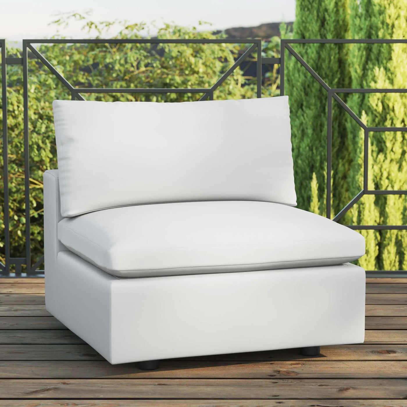 Commix Overstuffed Outdoor Patio Armless Chair by Modway by HouseOfZazla