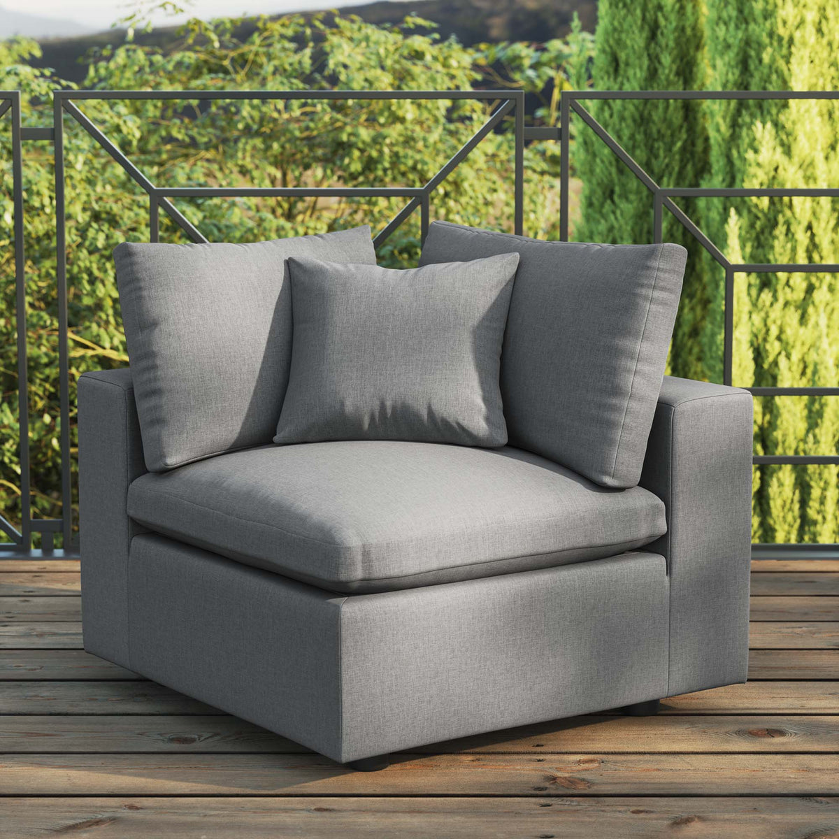 Commix Overstuffed Outdoor Patio Corner Chair by Modway, photo 6 of 18