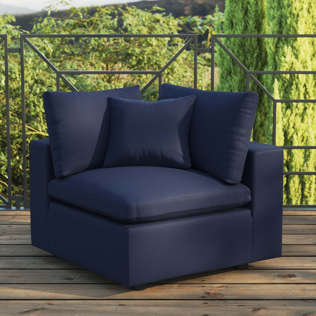 Commix Overstuffed Outdoor Patio Corner Chair by Modway, photo 12 of 18