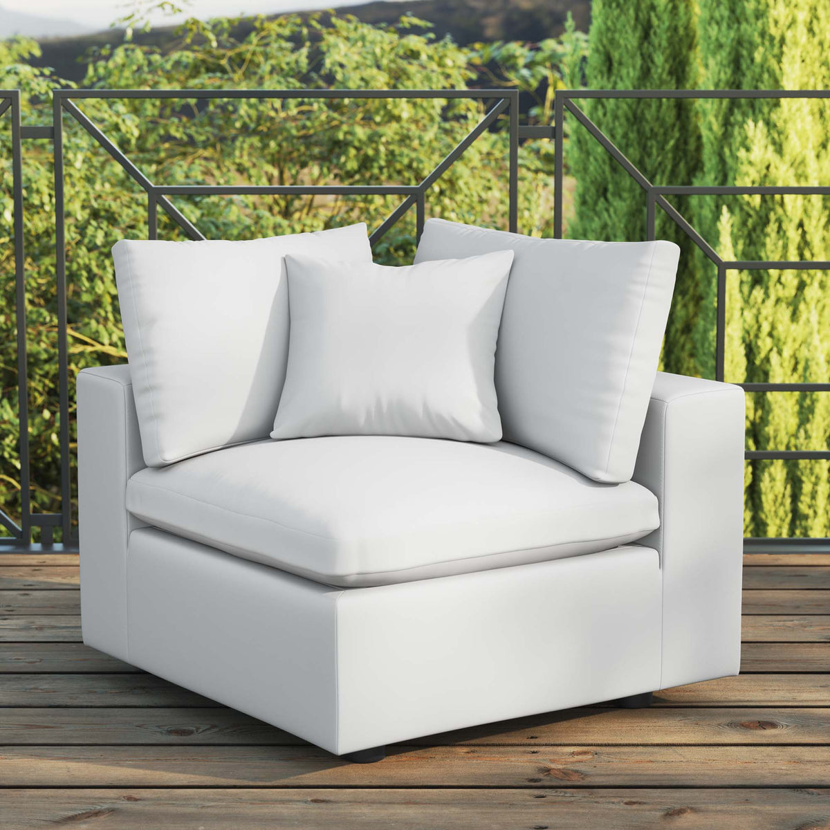 Commix Overstuffed Outdoor Patio Corner Chair by Modway, photo 18 of 18