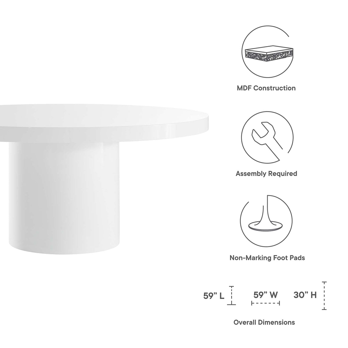 Gratify Round Dining Table by Modway, photo 2 of 21