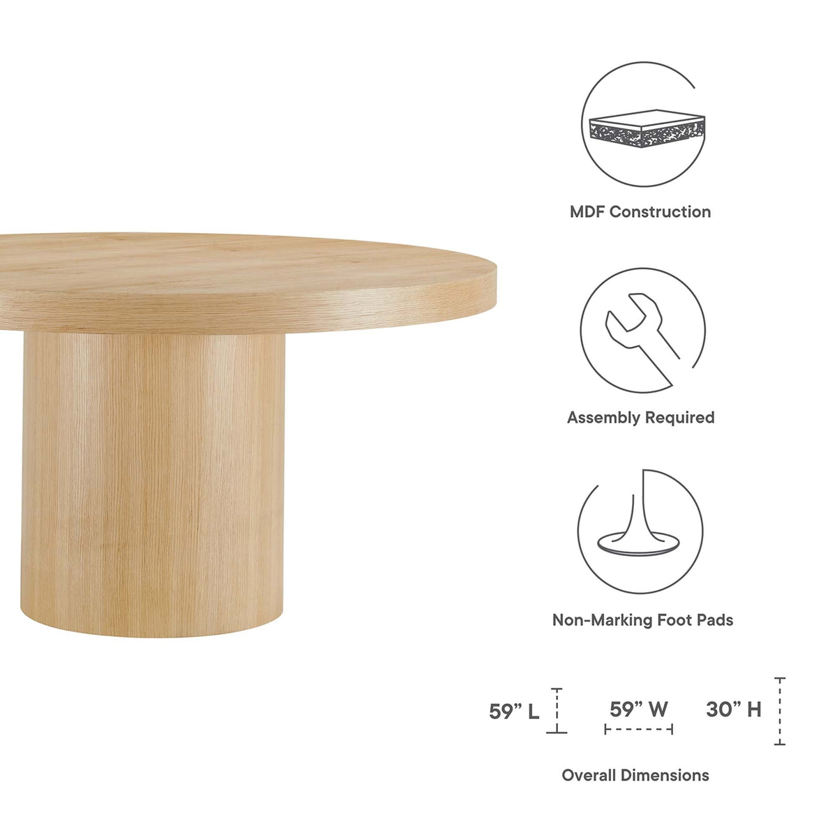 Gratify Round Dining Table by Modway, photo 9 of 21