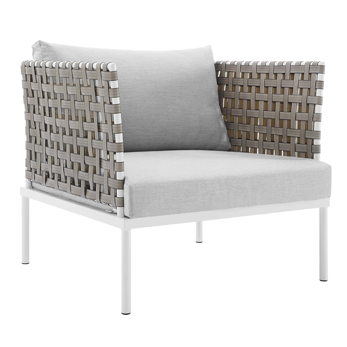 Harmony Sunbrella® Basket Weave Outdoor Patio Aluminum Armchair by Modway, photo 9 of 16