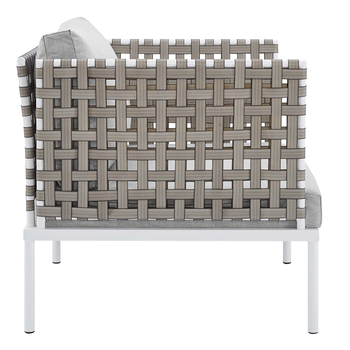 Harmony Sunbrella® Basket Weave Outdoor Patio Aluminum Armchair by Modway, photo 10 of 16