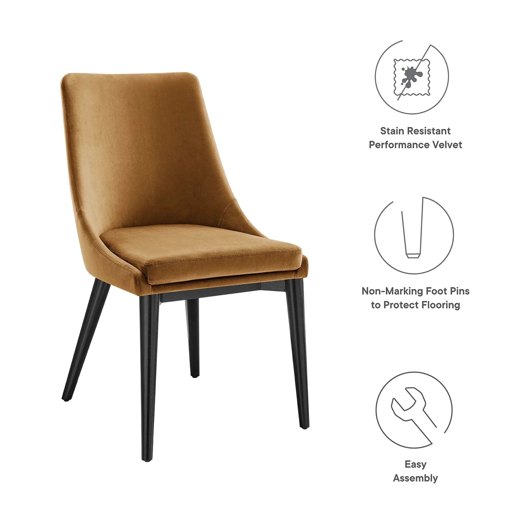 Viscount Performance Velvet Dining Chair by Modway by HouseOfZazla