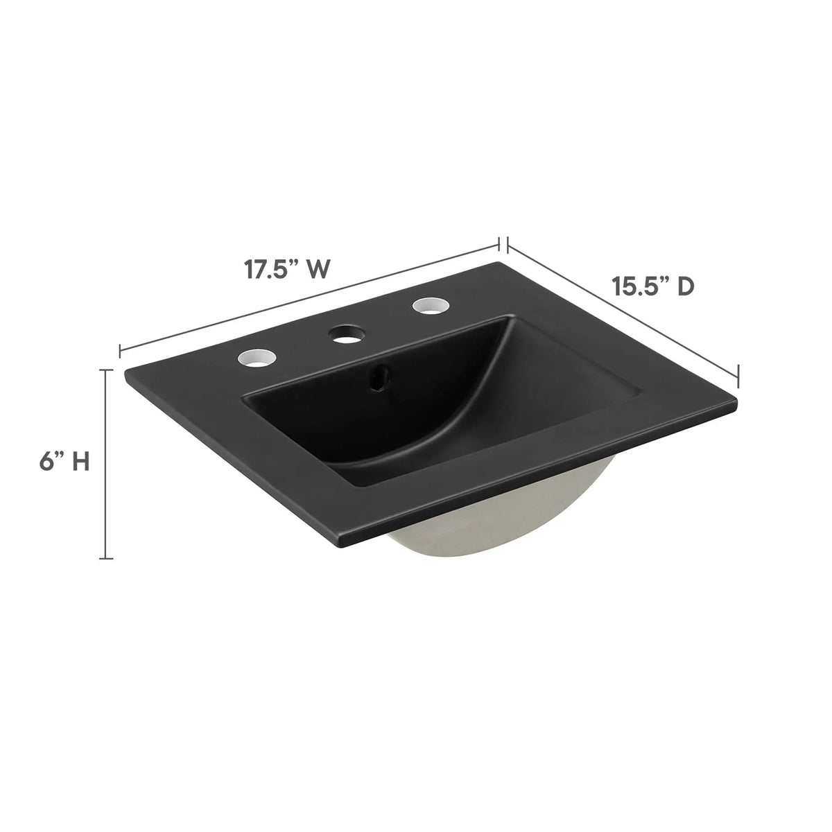 Cayman 18" Bathroom Sink by Modway, photo 3 of 5