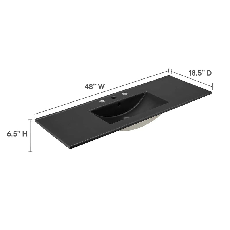 Cayman 48" Single Basin Bathroom Sink by Modway by HouseOfZazla
