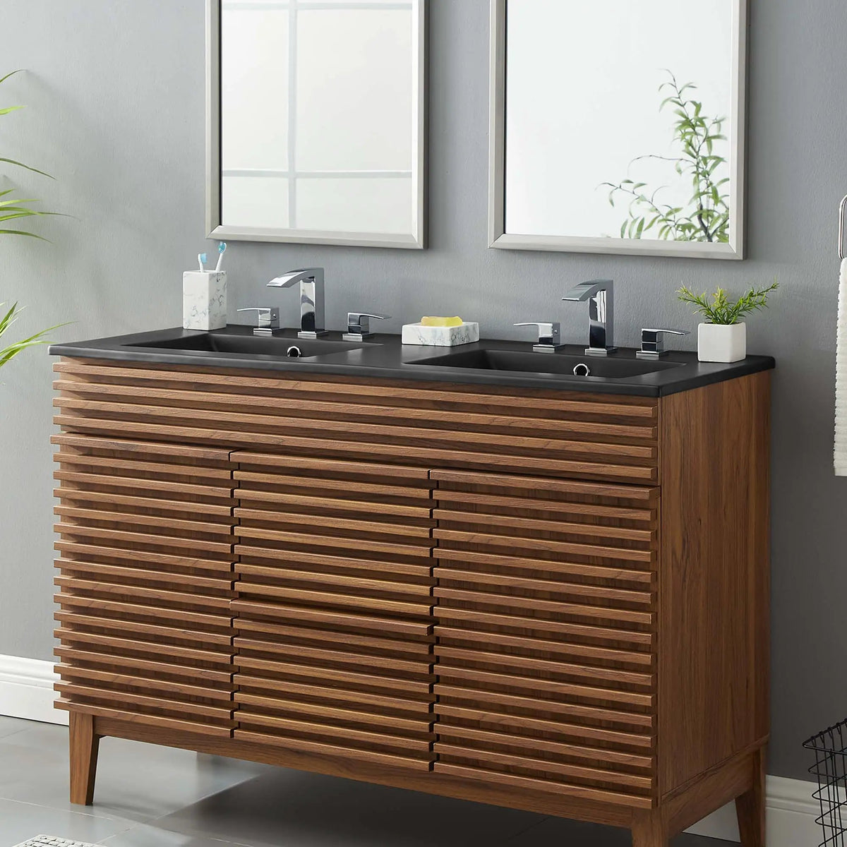 Cayman 48" Double Basin Bathroom Sink by Modway, photo 5 of 5