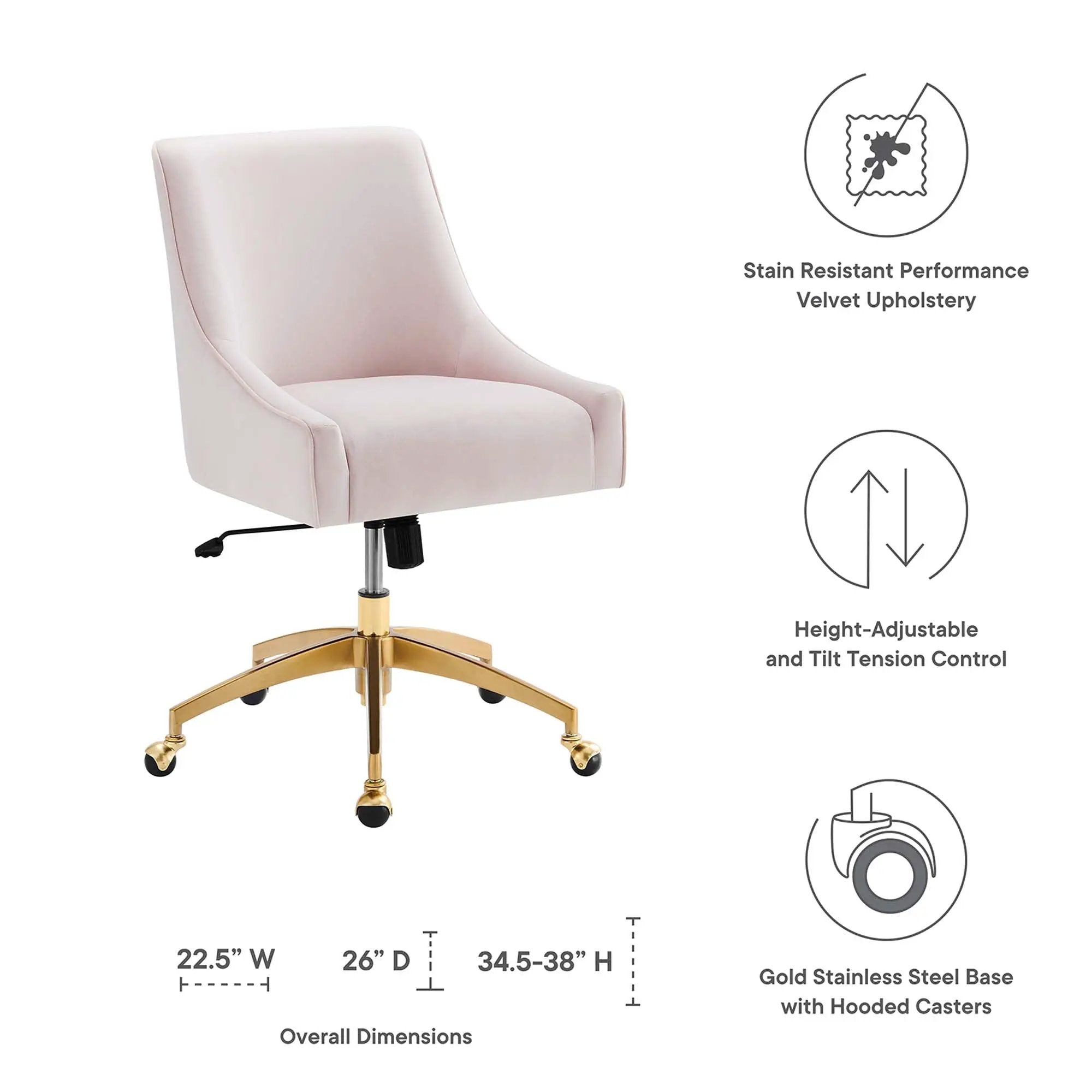 Discern Performance Velvet Office Chair by Modway by HouseOfZazla