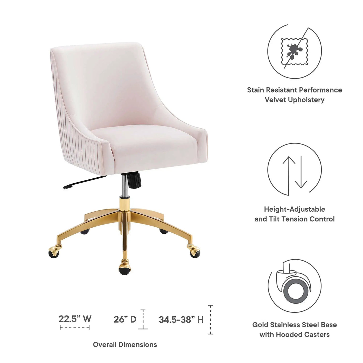 Discern Performance Velvet Office Chair by Modway by HouseOfZazla