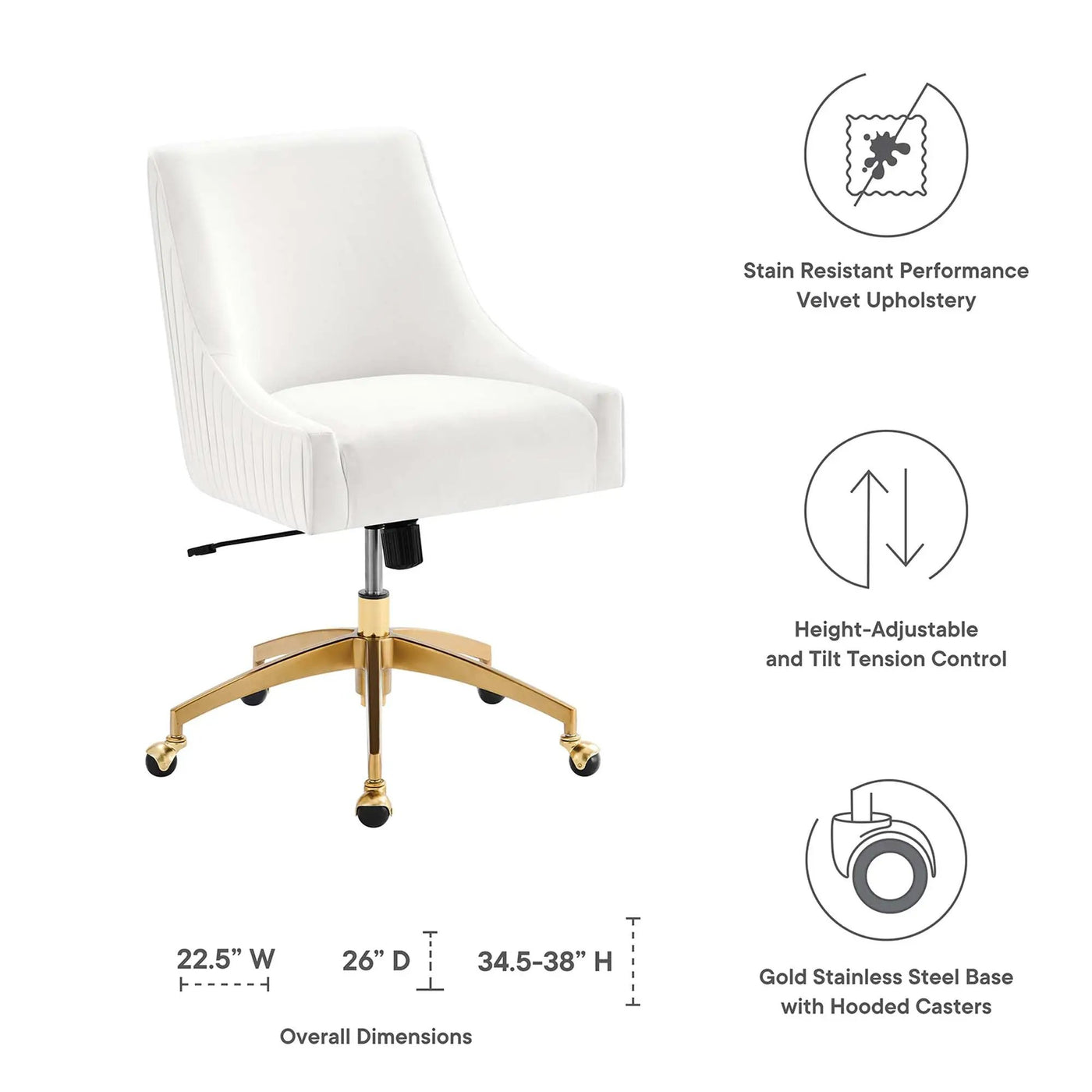 Discern Performance Velvet Office Chair by Modway by HouseOfZazla