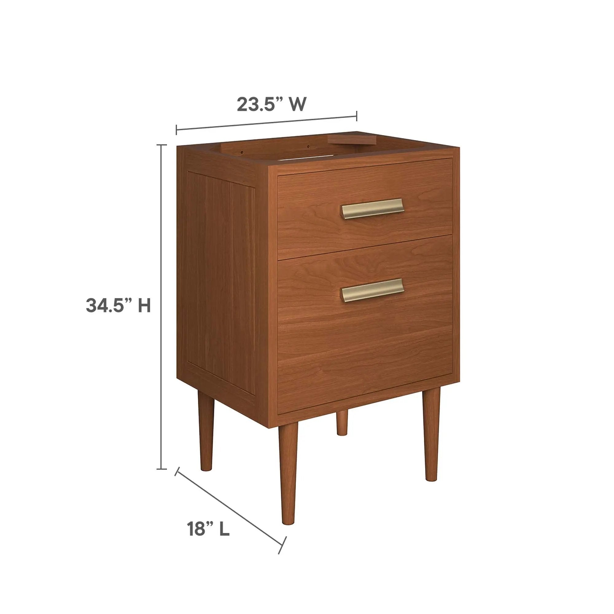 Cassia 24" Teak Wood Bathroom Vanity Cabinet by Modway by HouseOfZazla