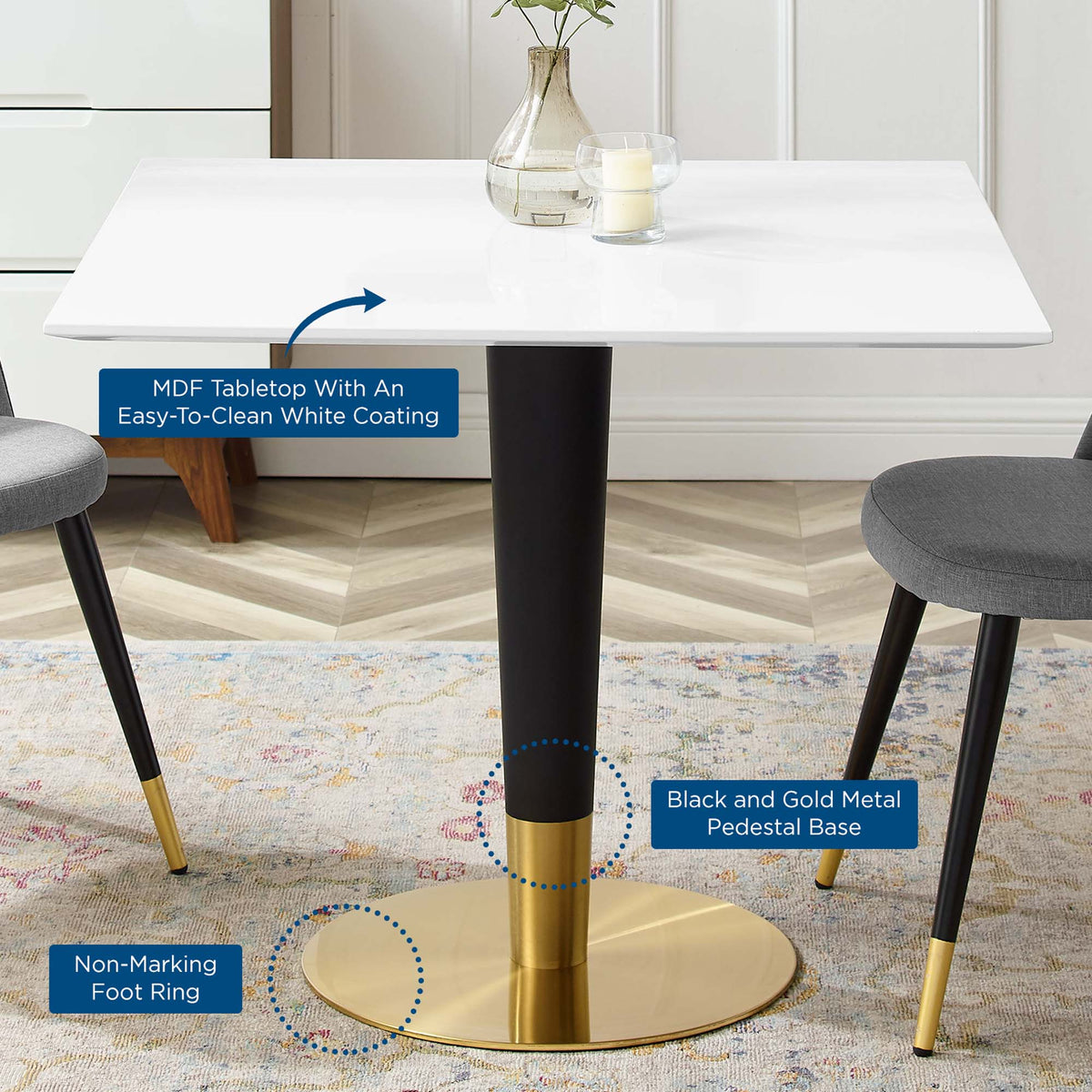 Zinque Square Dining Table by Modway, photo 15 of 15