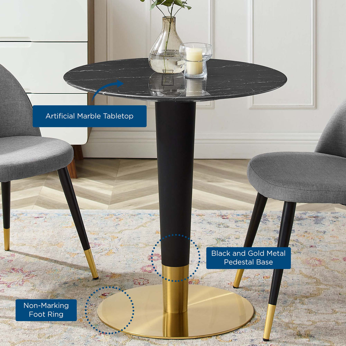 Zinque Artificial Marble Dining Table by Modway, photo 10 of 20