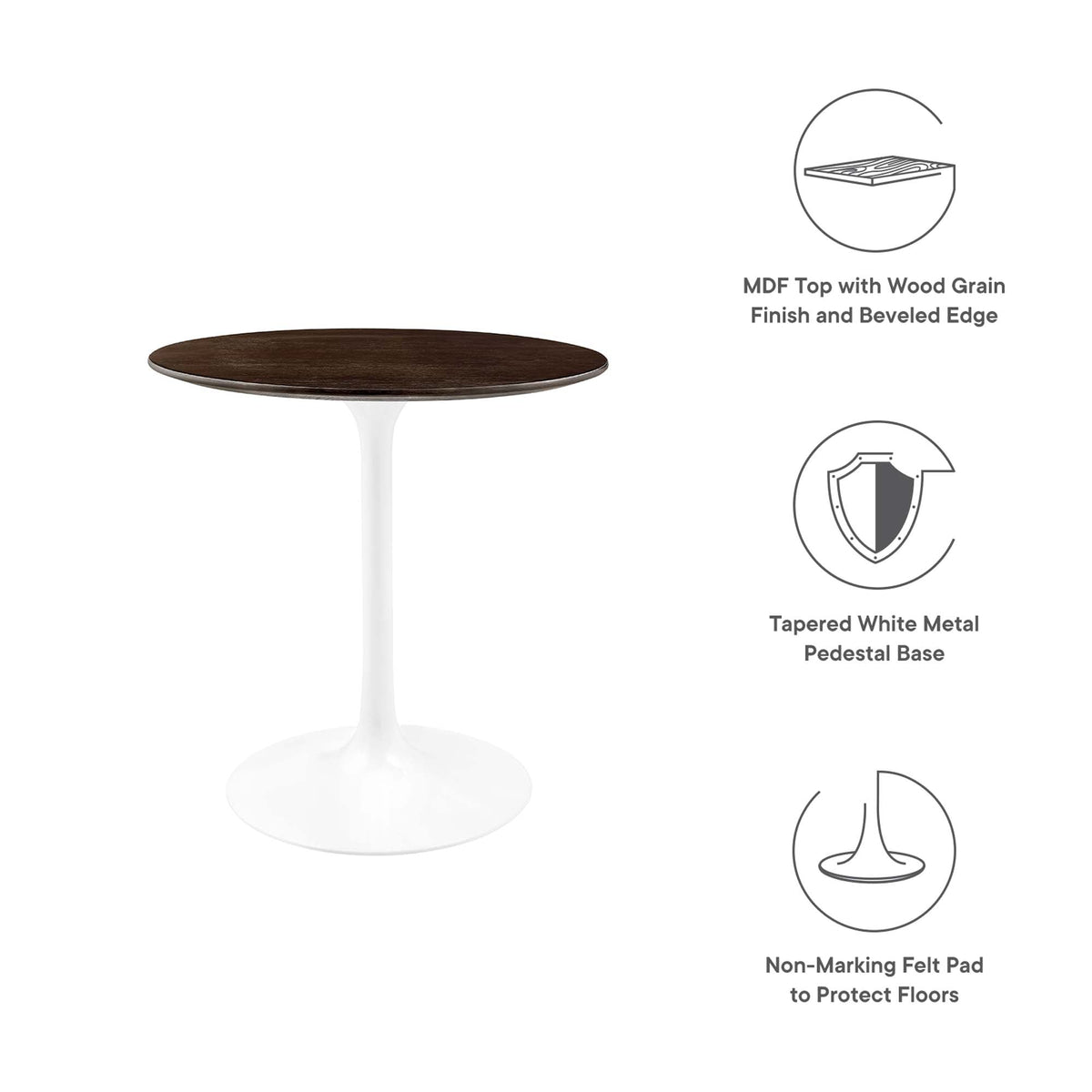 Lippa Round Wood Dining Table by Modway, photo 30 of 63