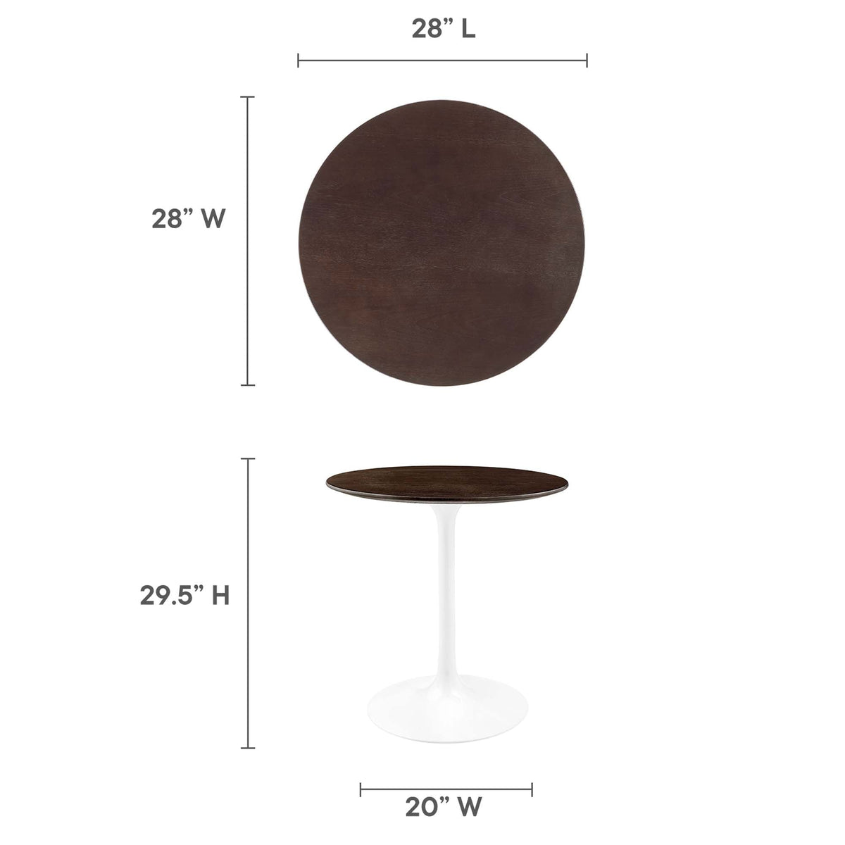 Lippa Round Wood Dining Table by Modway, photo 31 of 63