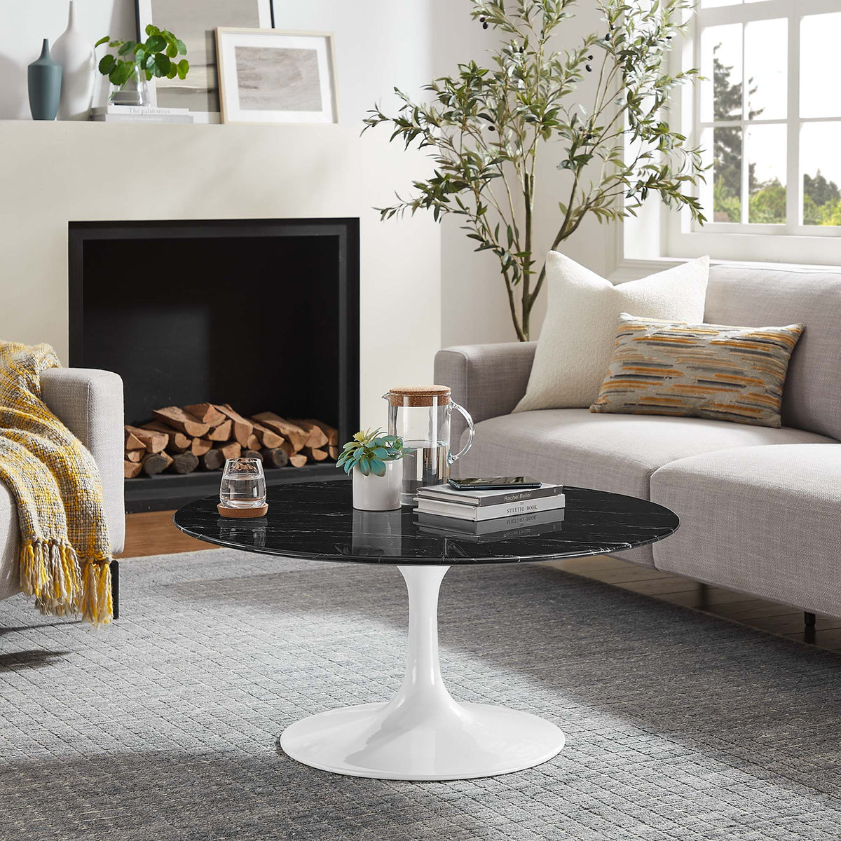 Lippa Round Faux Marble Coffee Table by Modway, photo 6 of 14