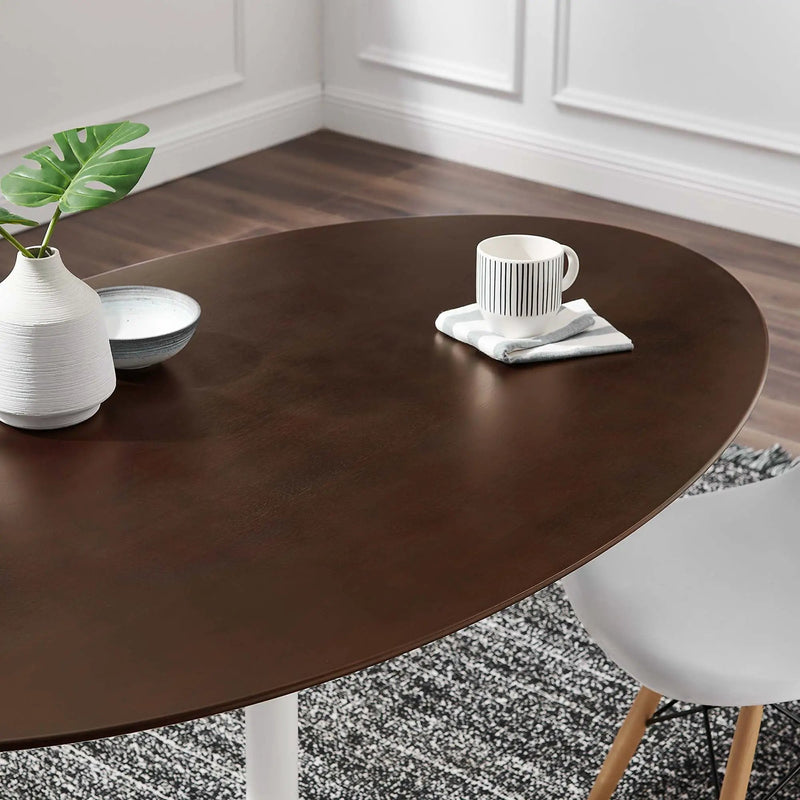 Lippa 60" Oval Cherry Walnut Wood Dining Table by Modway by HouseOfZazla