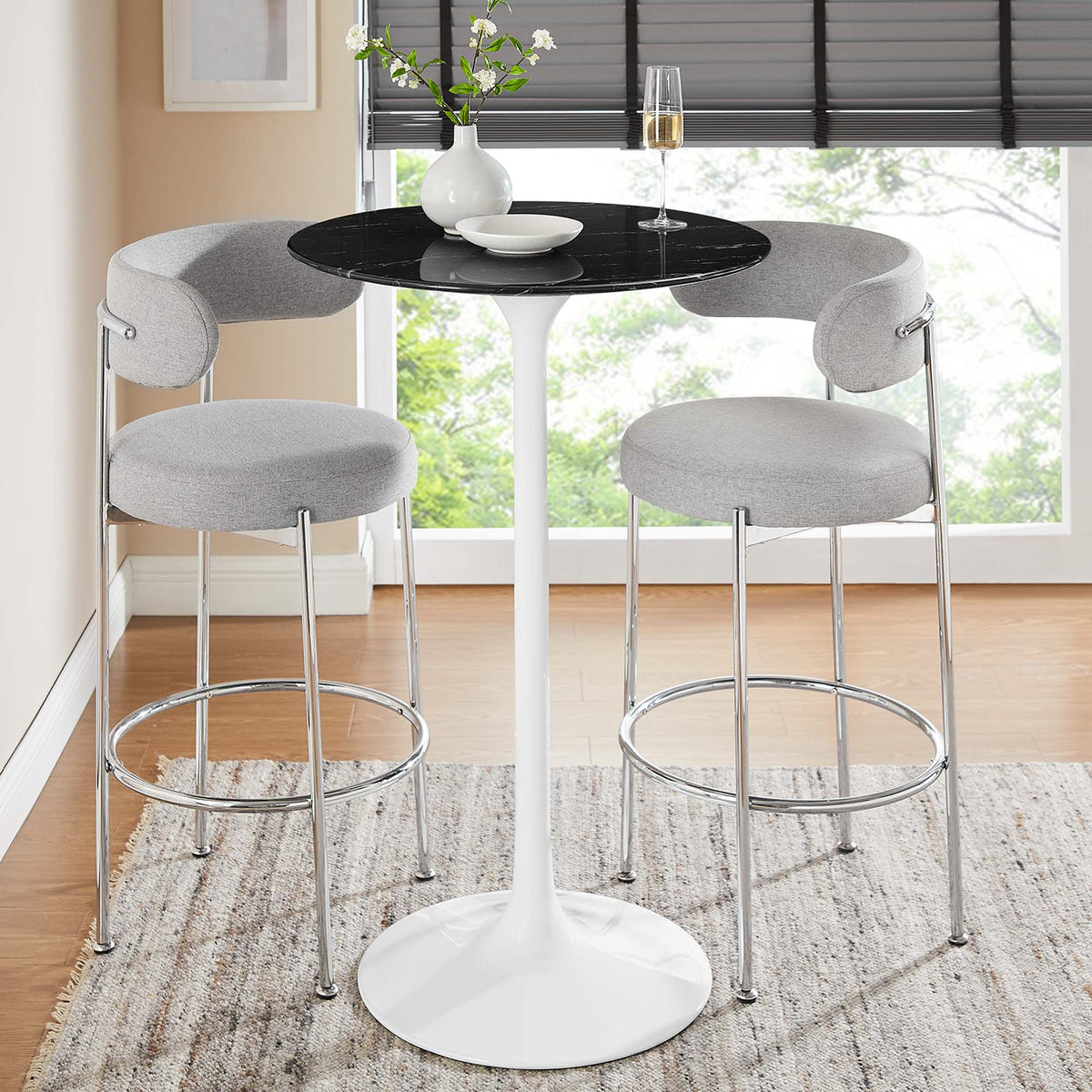 Lippa Round Faux Marble Bar Table by Modway, photo 34 of 40