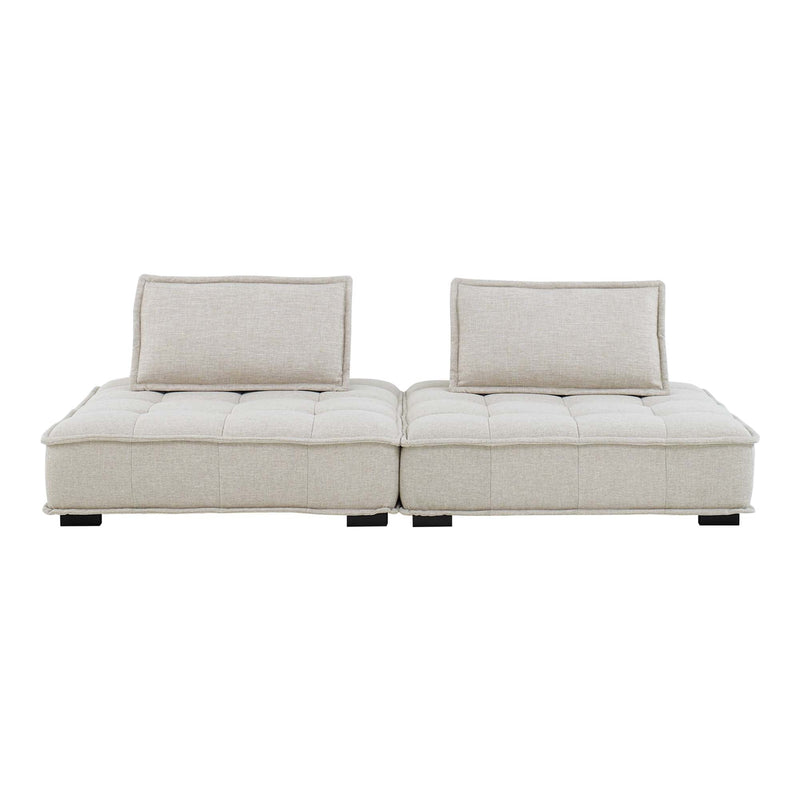 Saunter 2-Piece Tufted Fabric Fabric Loveseat by Modway, photo 2 of 6