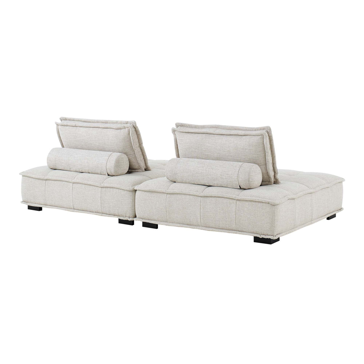 Saunter 2-Piece Tufted Fabric Fabric Loveseat by Modway, photo 3 of 6