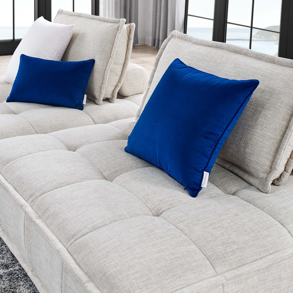 Saunter 2-Piece Tufted Fabric Fabric Loveseat by Modway, photo 6 of 6