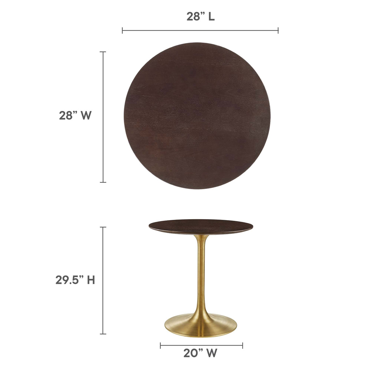 Lippa Round Wood Dining Table by Modway, photo 38 of 63