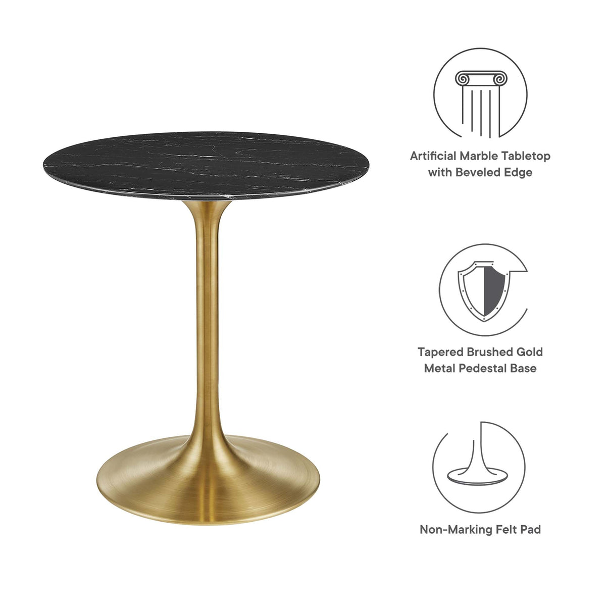 Lippa Round Faux Marble Dining Table by Modway, photo 37 of 62
