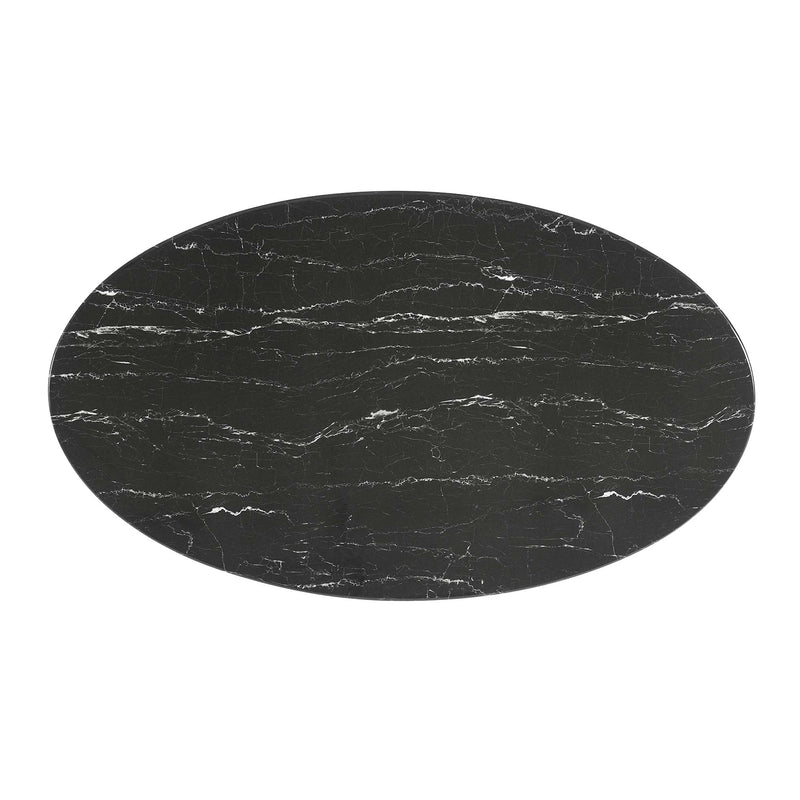 Lippa 54" Oval Faux Marble Dining Table by Modway - EEI-5242, photo 4 of 7