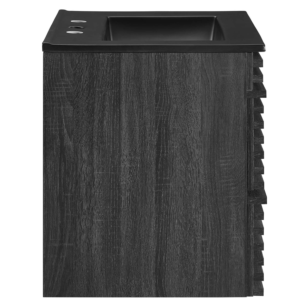 Render 24" Wall-Mount Bathroom Vanity by Modway - Charcoal Black / Oak Black / Walnut Black, photo 3 of 28