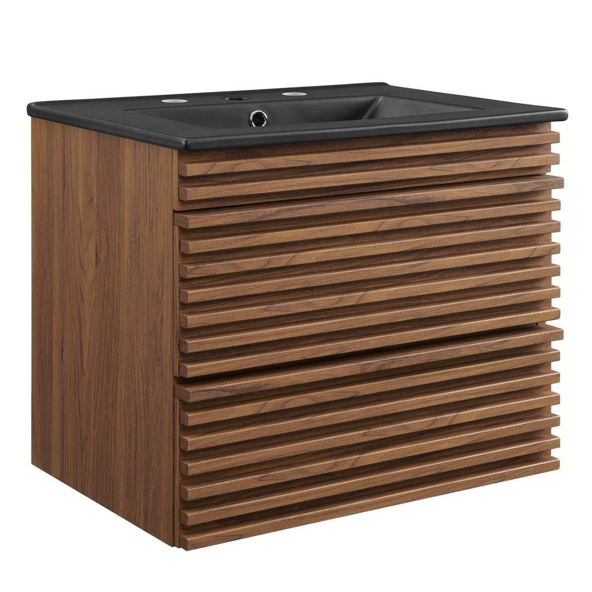Render 24" Wall-Mount Bathroom Vanity by Modway - Charcoal Black / Oak Black / Walnut Black, photo 19 of 28